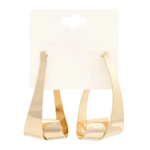 Geometric Gold Metal Dangle Earrings