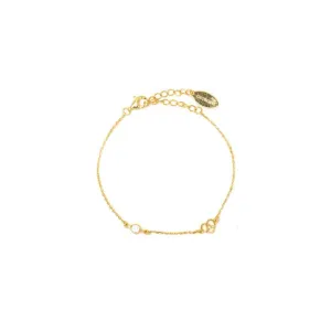 Georgini Natural Topaz and Two Natural Diamond April Bracelet - Gold