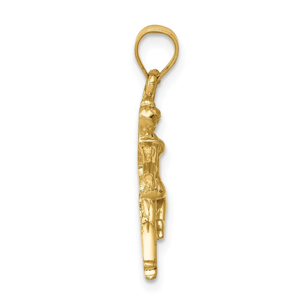 Gold Graceful Dancer Pendant Necklace