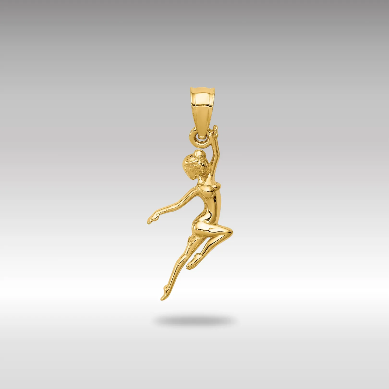 Gold Graceful Dancer Pendant Necklace