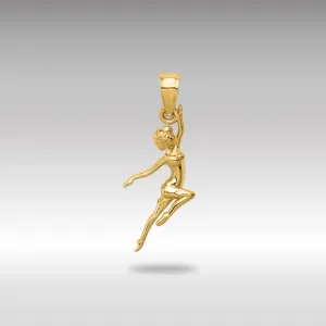 Gold Graceful Dancer Pendant Necklace