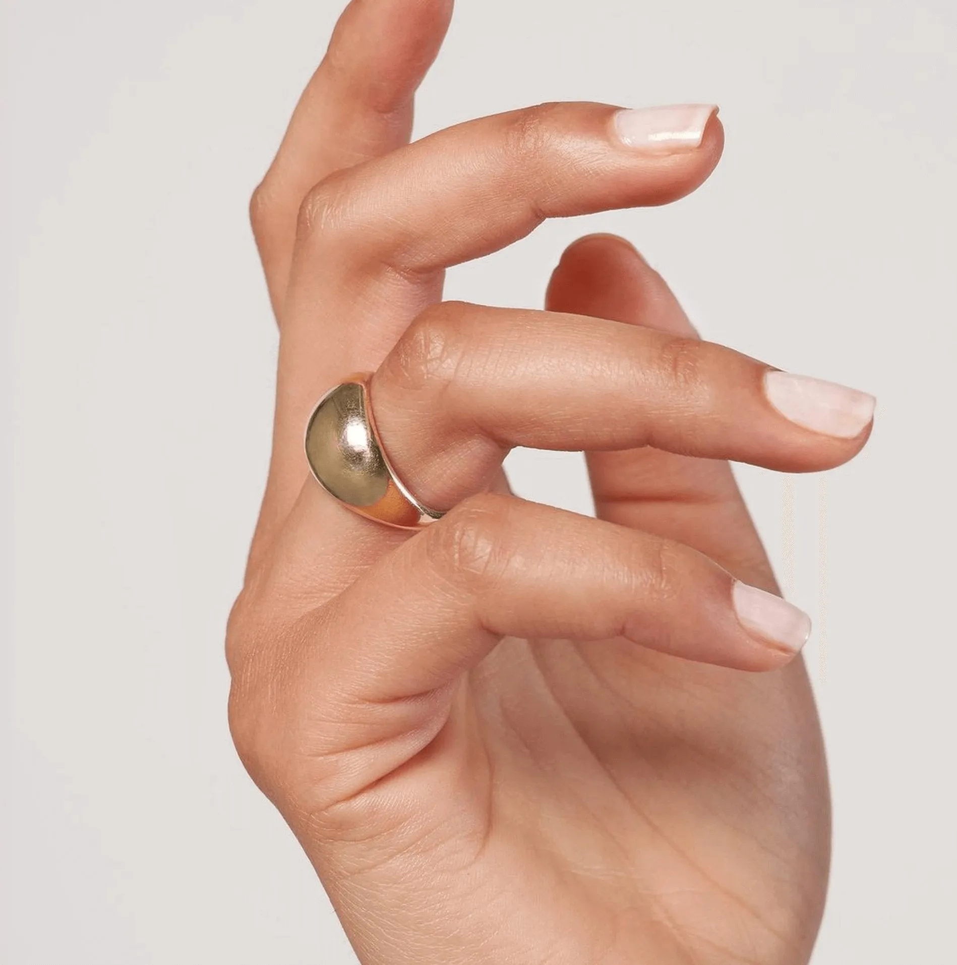 Gold Graduated Dome Ring