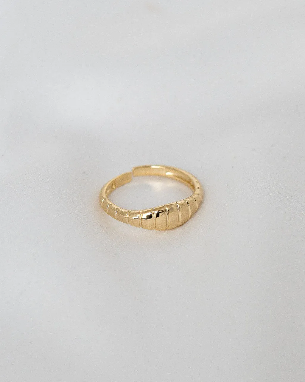 Golden Croissant Adjustable Ring