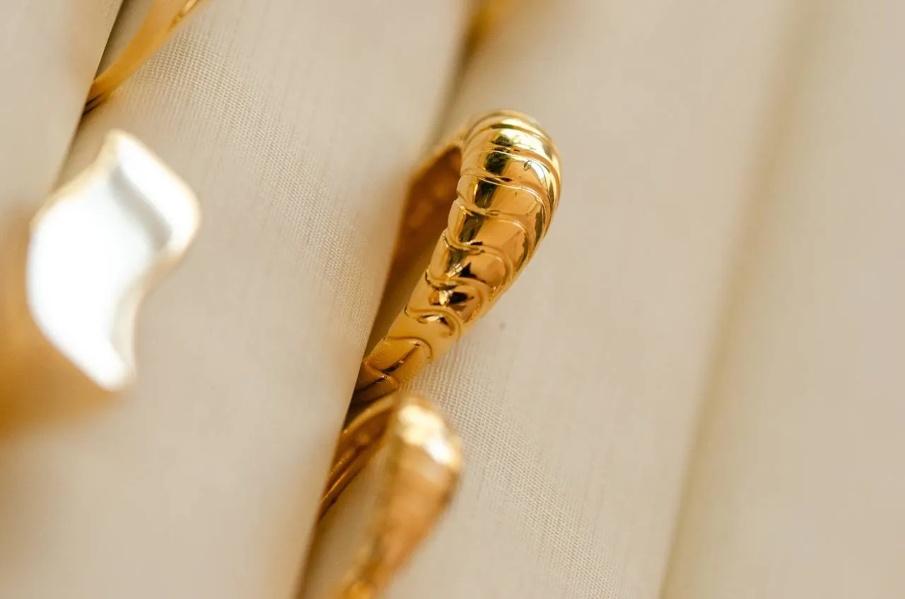 Golden Croissant Adjustable Ring