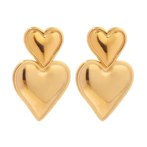 Golden Heart Earrings