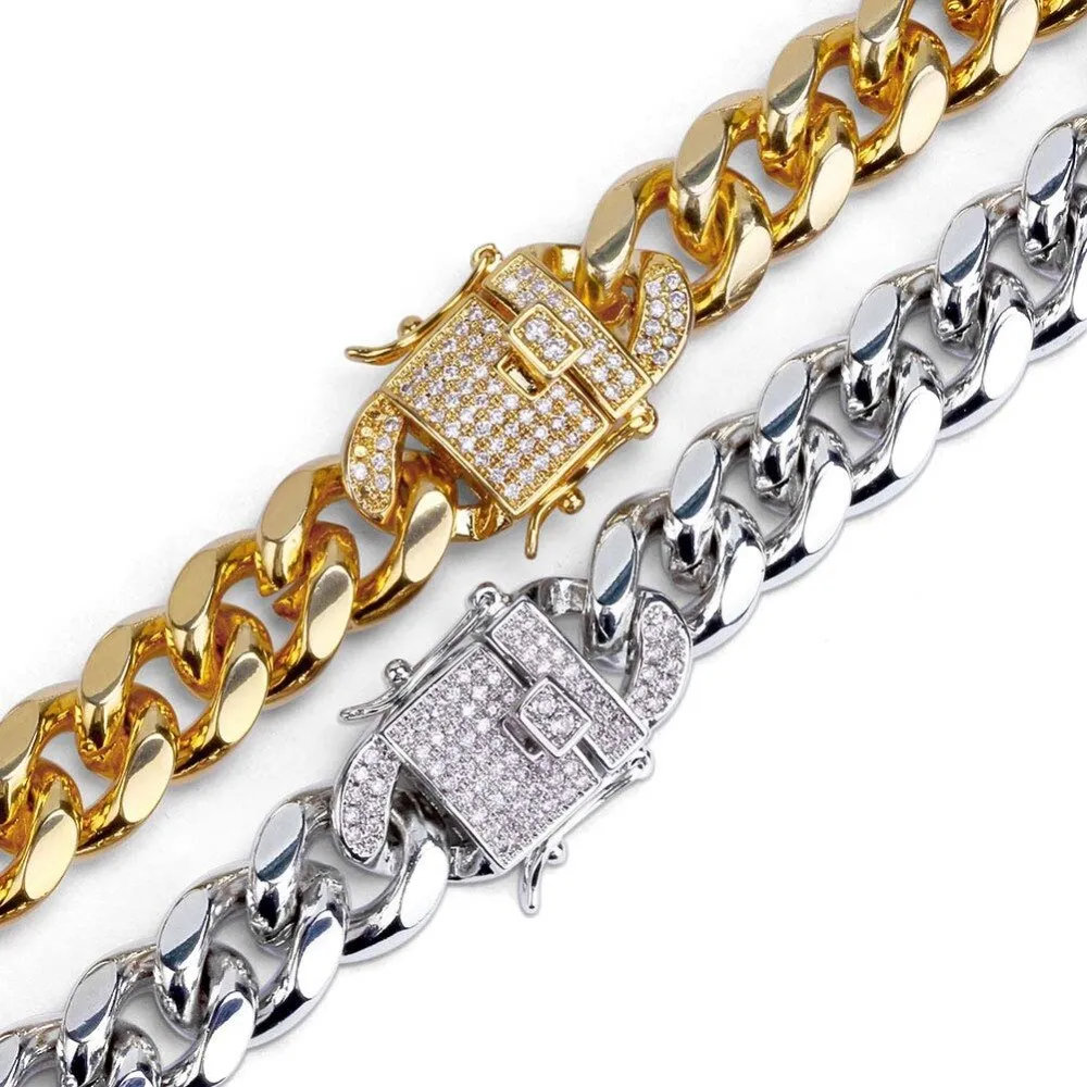 Gorgeous 12mm Oval Multi-Layer Twist Micro-Studded High-End Diamond Inlay 18K Gold Jewerly for Men
