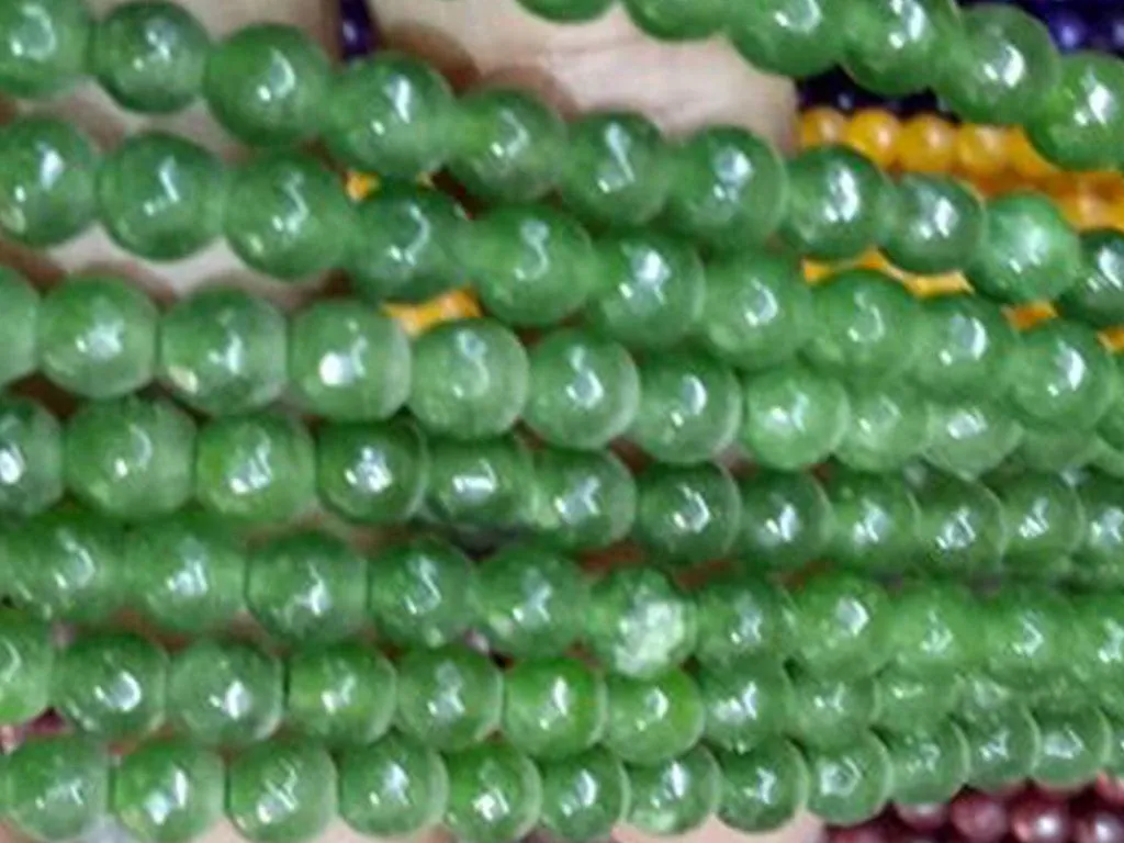 Green Circular Agate Stones