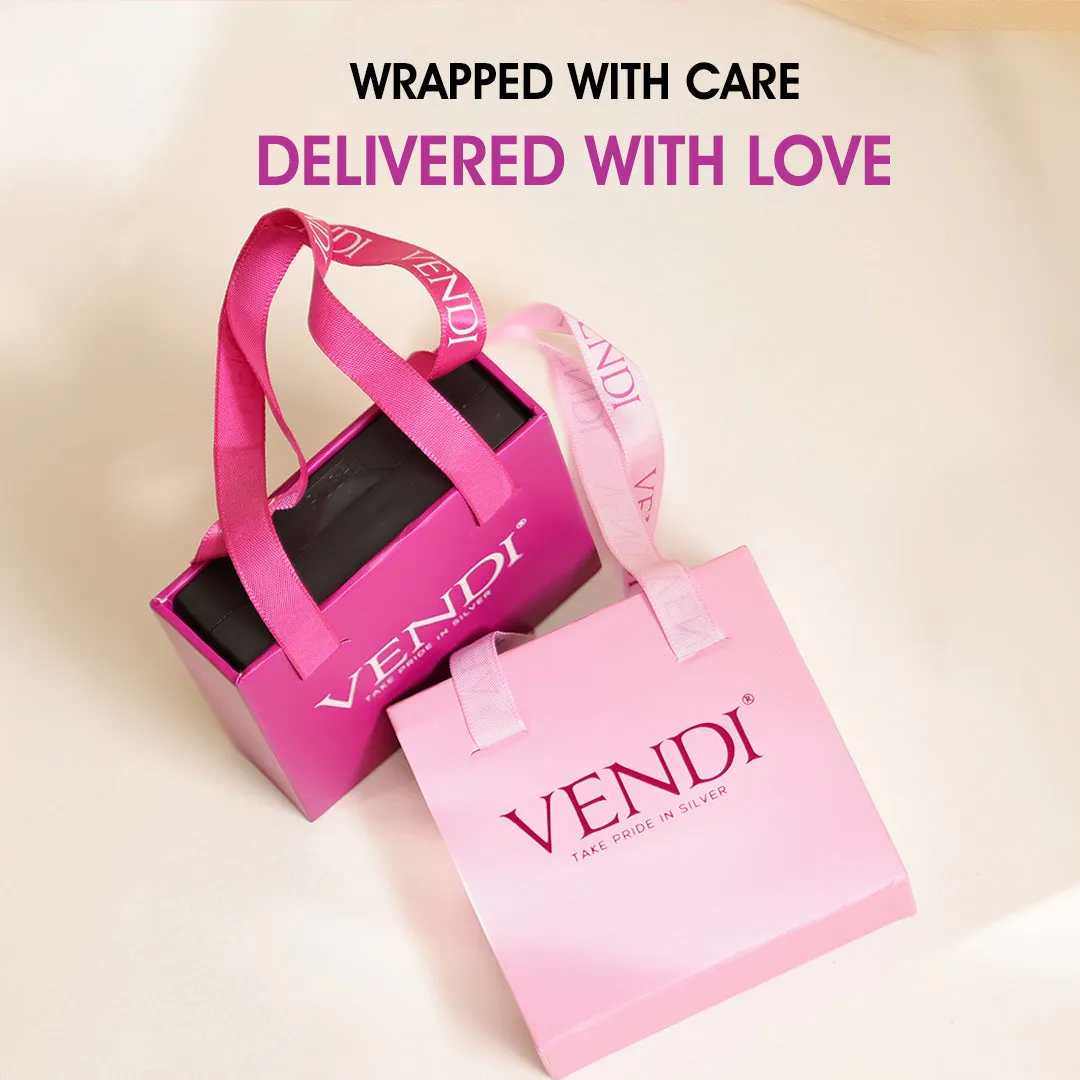 Heart in Hand Rhodium Plated 925 Soft Pink Heart Pendants
