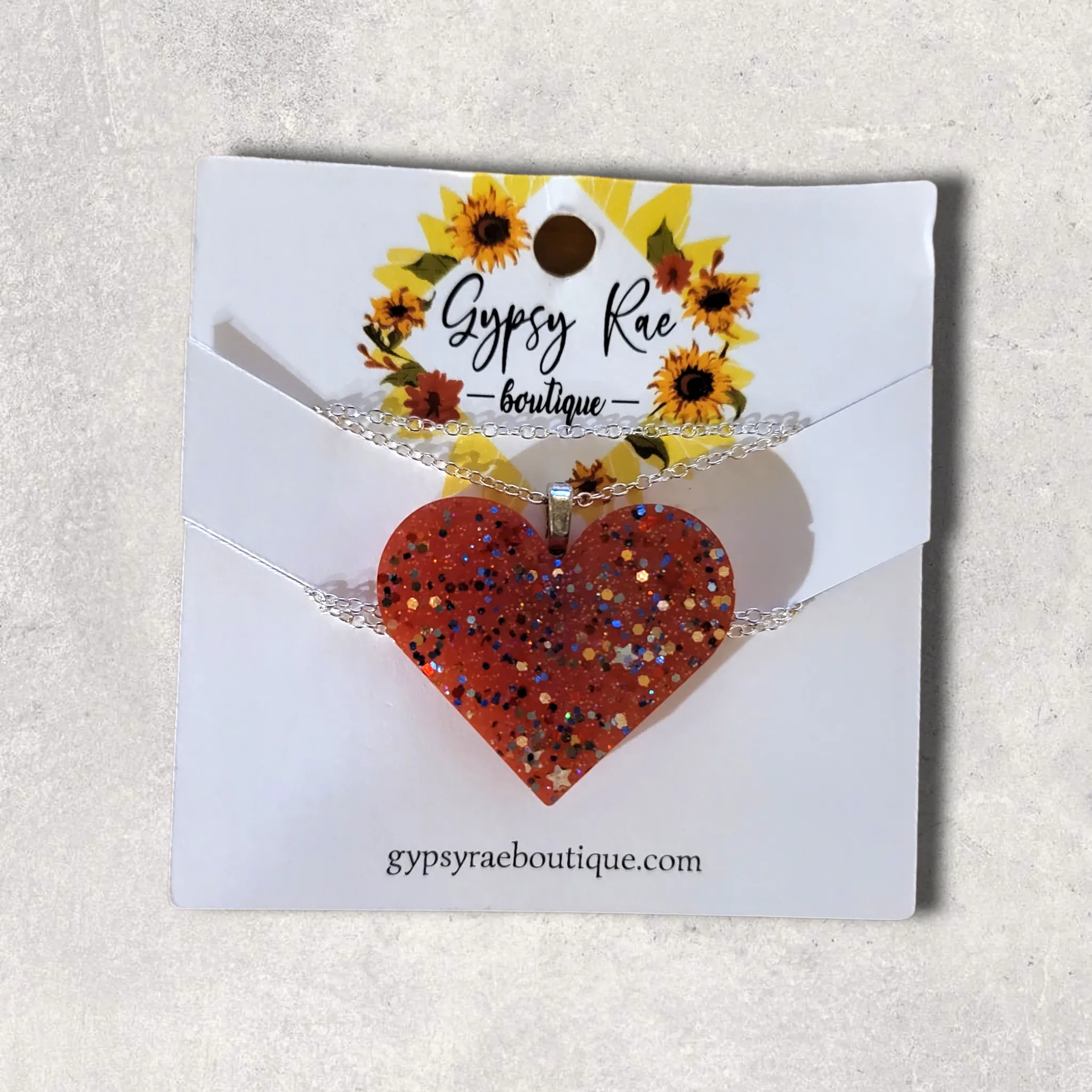 Heart Resin Necklaces