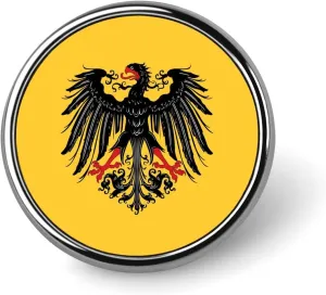 Historical Flag of Holy Roman Empire Stylish Round Brooches Elegant Lapel Pins Lightweigh Art Badge for Men Women Jewelry