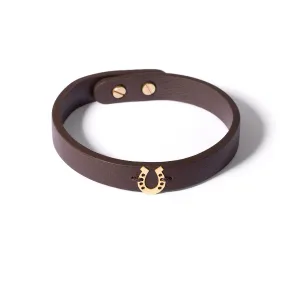 Horseshoe Leather Bracelet