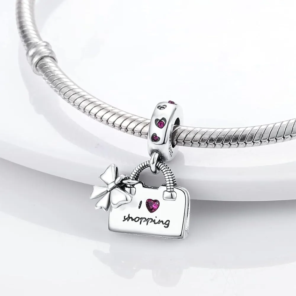 I Love Shopping Charm