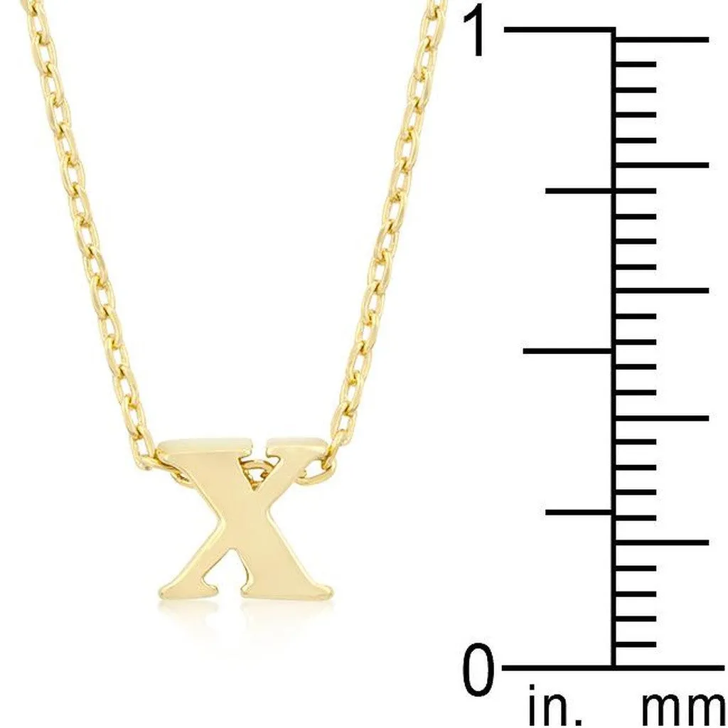 Initial X Gold Pendant
