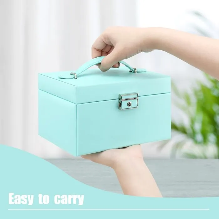 Jewelry box, jewelry box with drawers, PU leather jewelry box jewelry box large jewelry organizer for rings earrings bracelets necklaces