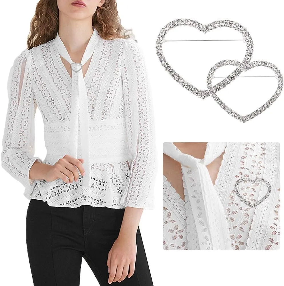 Joyci 2Piece Round Brooch Fully-Jewelled Cardigan Shawl Pins Fashion Sweater Scarves Lapel Pin European Type Breastpin