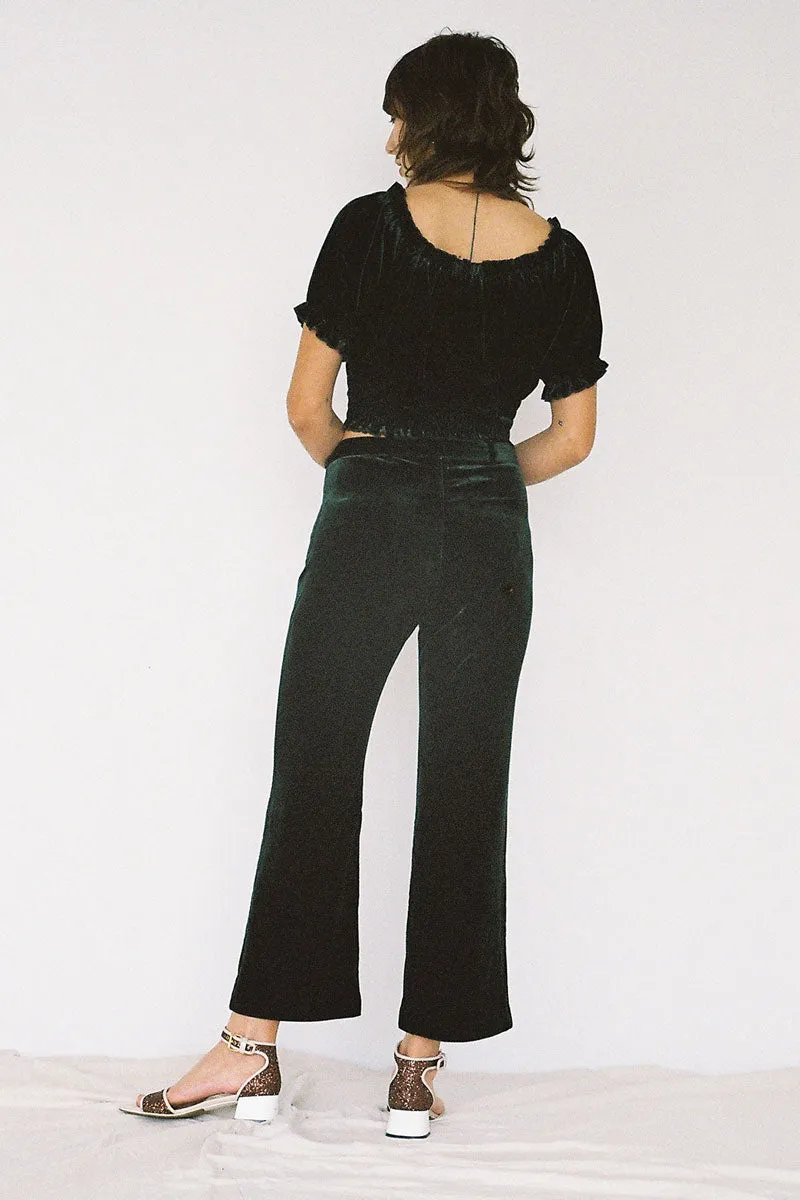 Katie Pants - Emerald Velvet