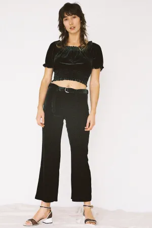 Katie Pants - Emerald Velvet