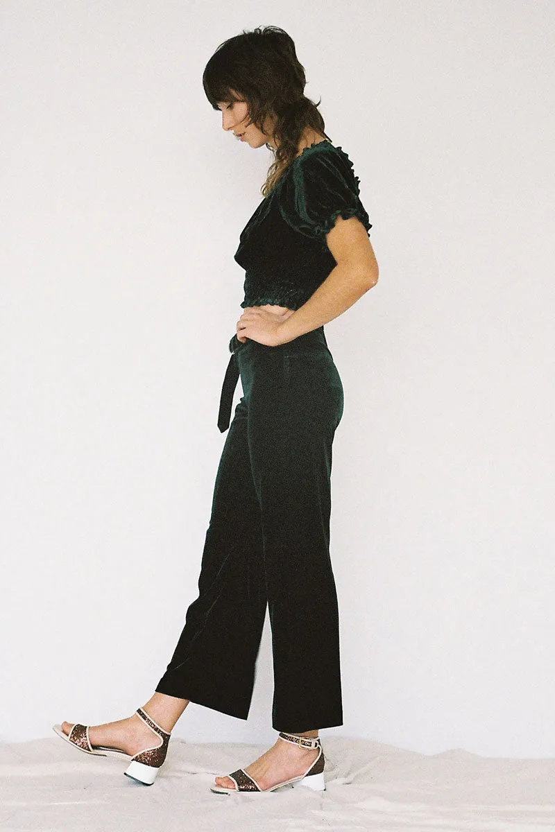 Katie Pants - Emerald Velvet