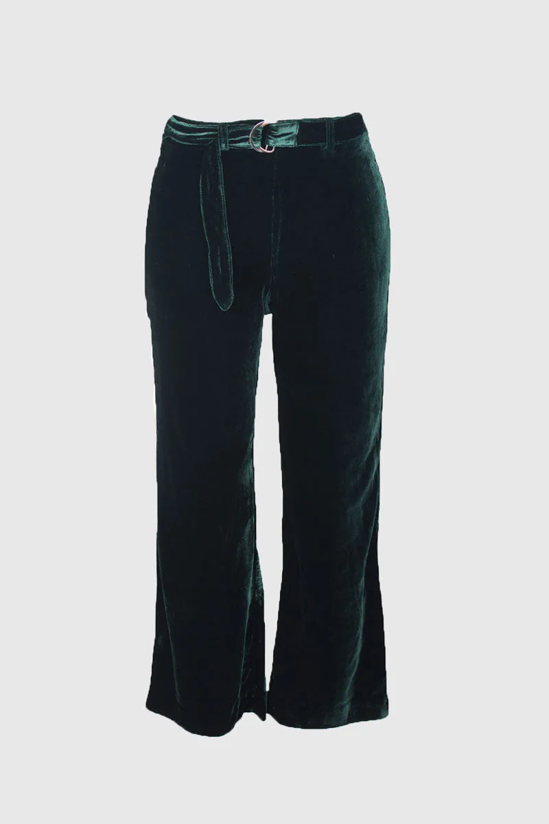 Katie Pants - Emerald Velvet