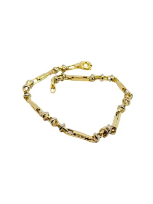 Lesotho Jewellery 14k Gold Bracelet for Men - 3.7 Grams, Length -21.5 cm