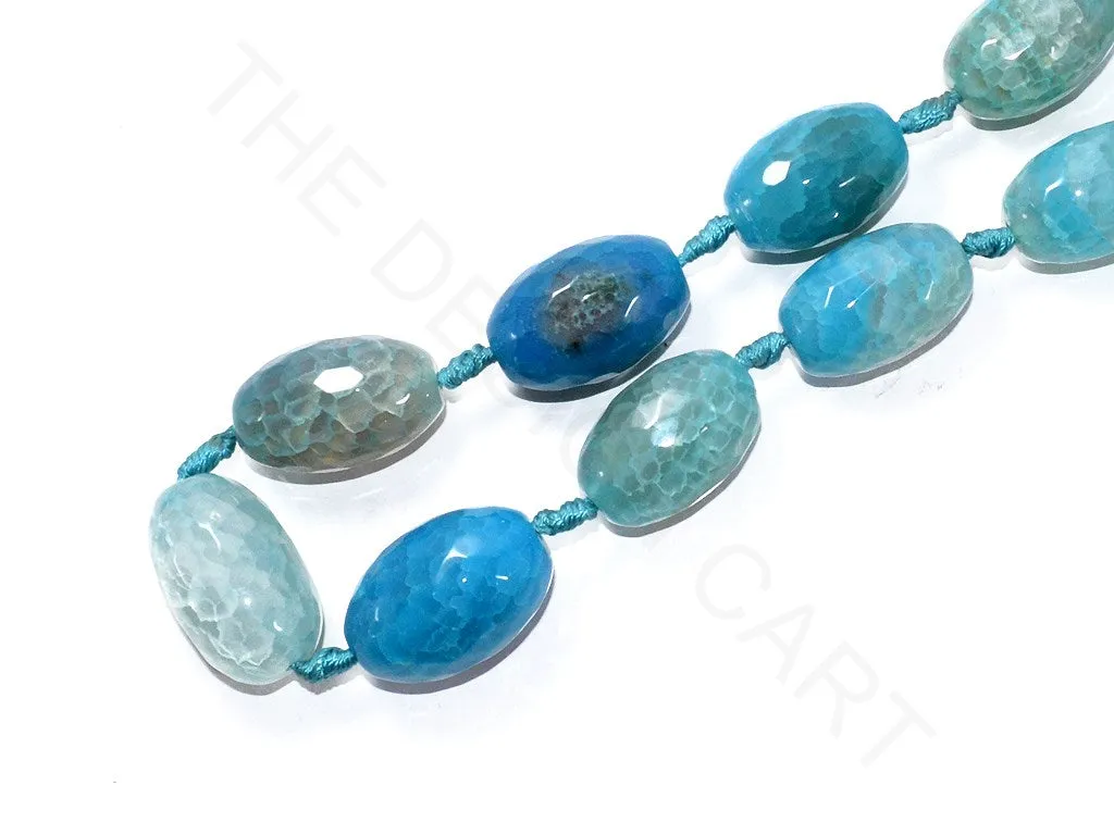 Light Blue Oval Agate Stones