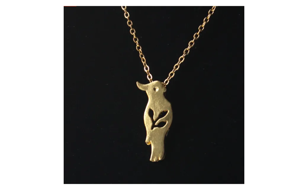 Long Chain Boho Chic Tiny Parrot Pendant Necklace For Women