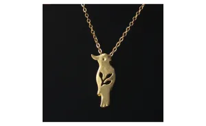 Long Chain Boho Chic Tiny Parrot Pendant Necklace For Women