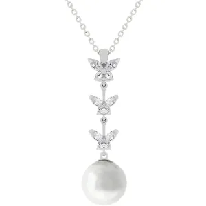 LOVCIA Fluttering Butterfly Pearl Necklace