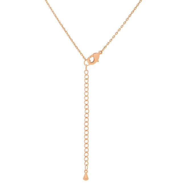 LOVCIA Rose Gold Tone Y Initial Necklace