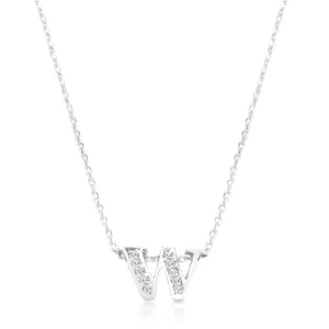 LOVCIA Sparkling Pave W Alphabet Charm Necklace