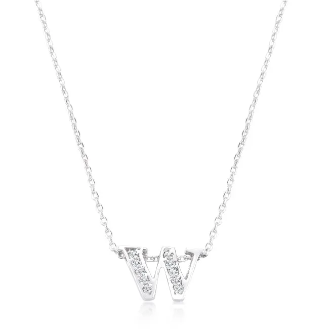 LOVCIA Sparkling Pave W Alphabet Charm Necklace