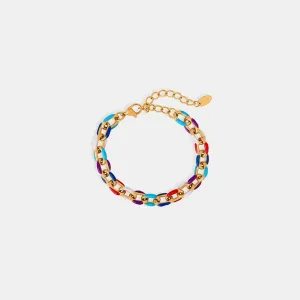 LOVCIA Titanium Steel Oil Drip Chain Bracelet