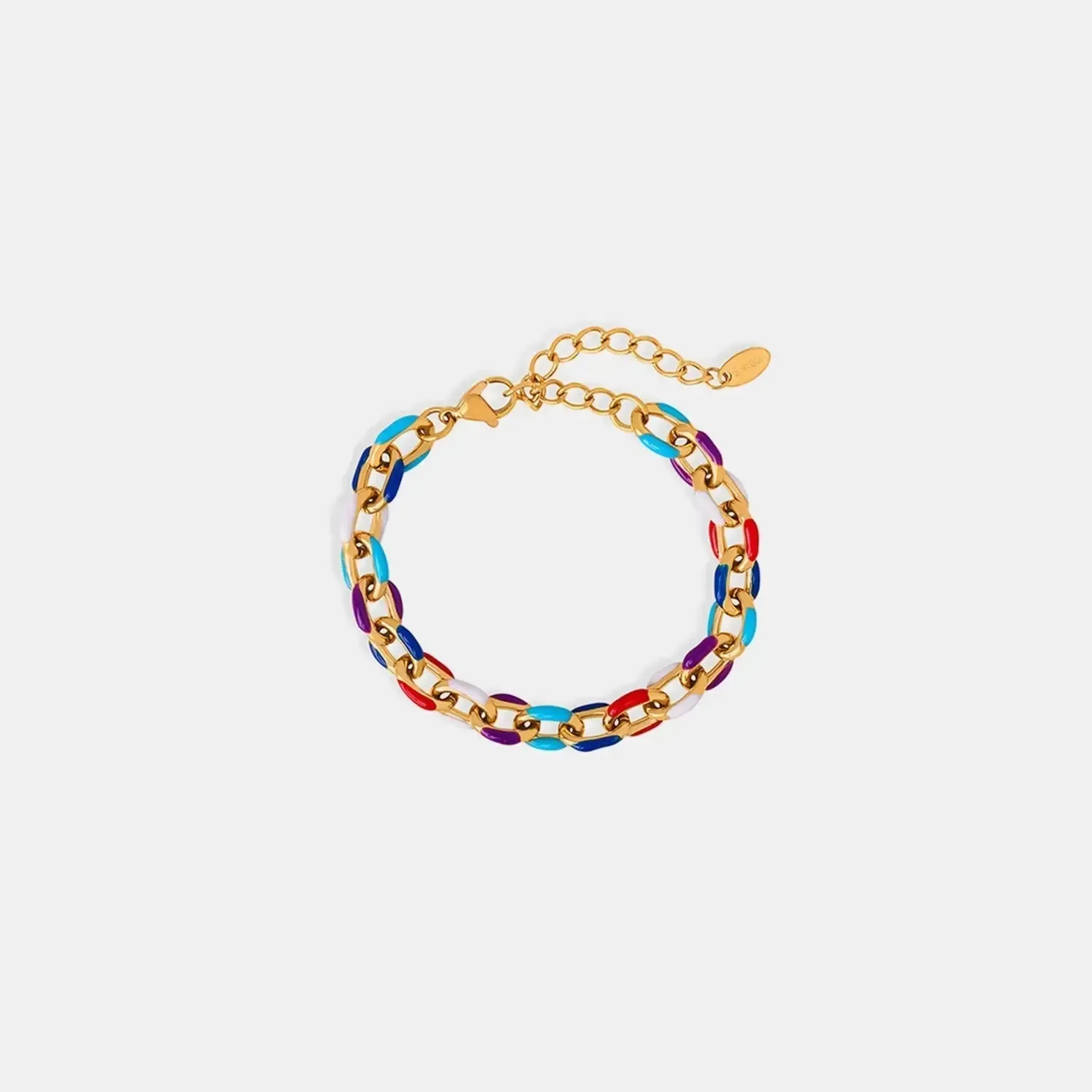 LOVCIA Titanium Steel Oil Drip Chain Bracelet