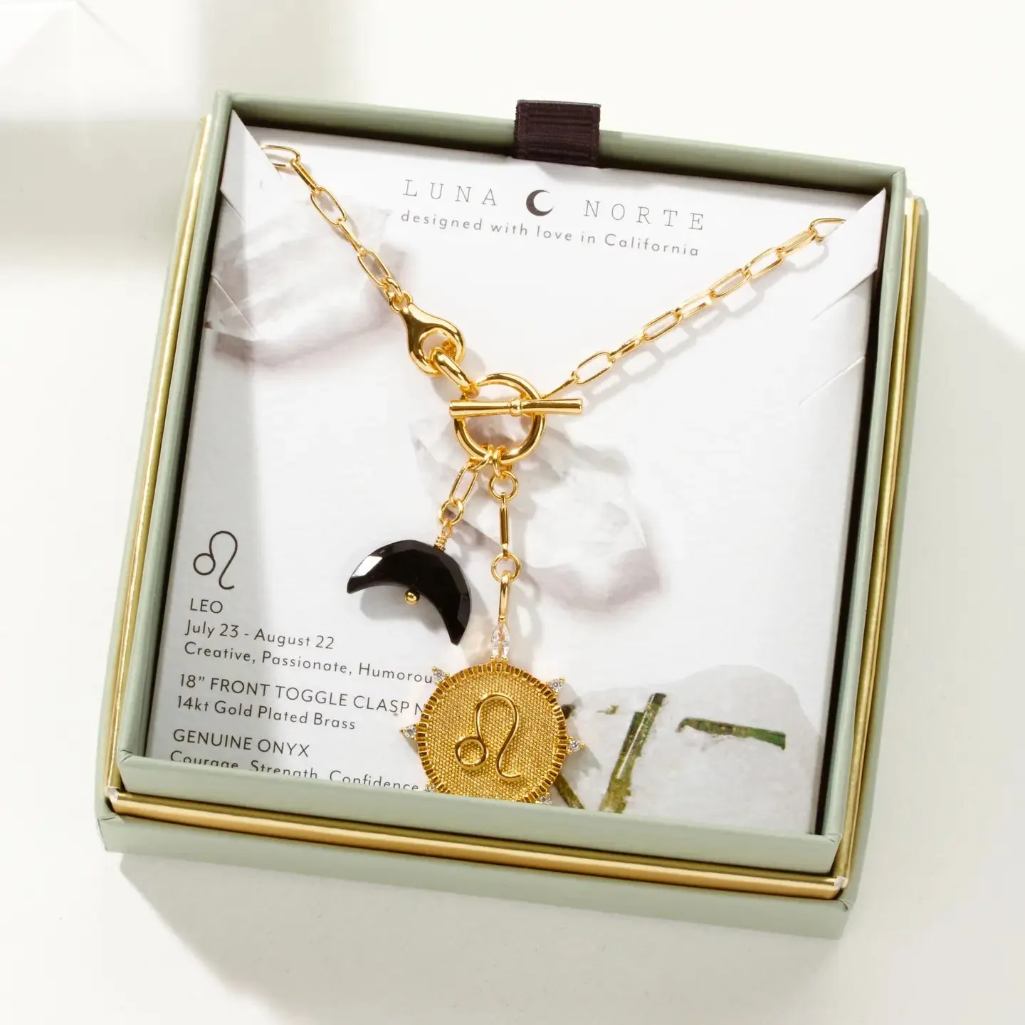 Lunar Crescent Zodiac Necklace