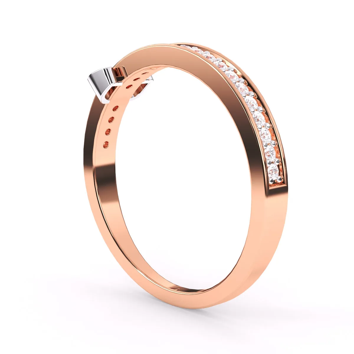 Luxurious Lab Grown Diamond Half Eternity Band