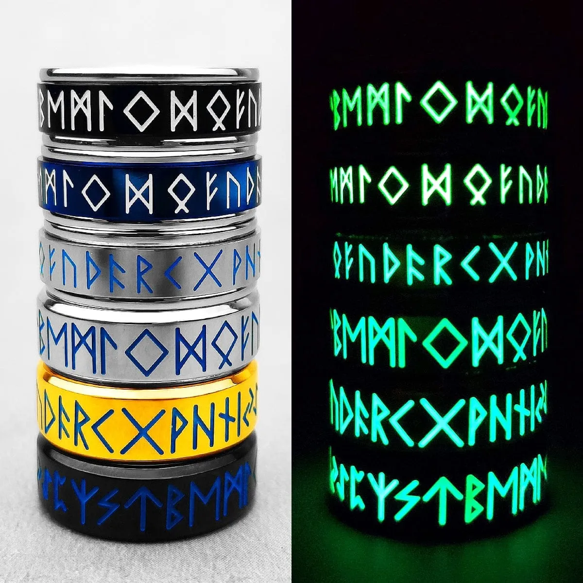Magic Runes Luminous Spin Ring