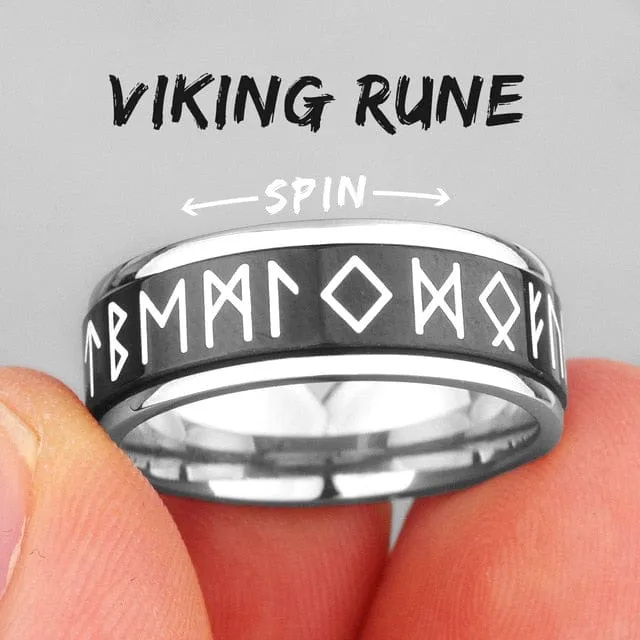 Magic Runes Luminous Spin Ring