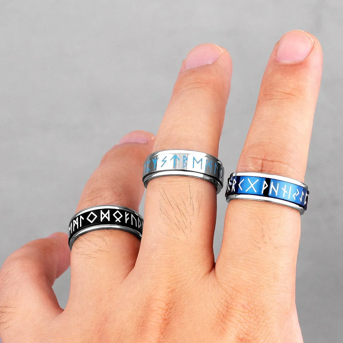 Magic Runes Luminous Spin Ring