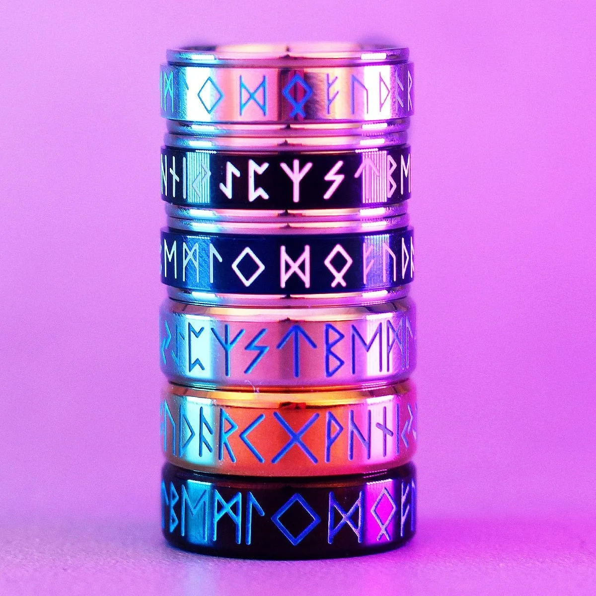 Magic Runes Luminous Spin Ring