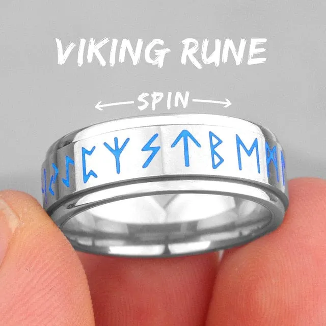 Magic Runes Luminous Spin Ring