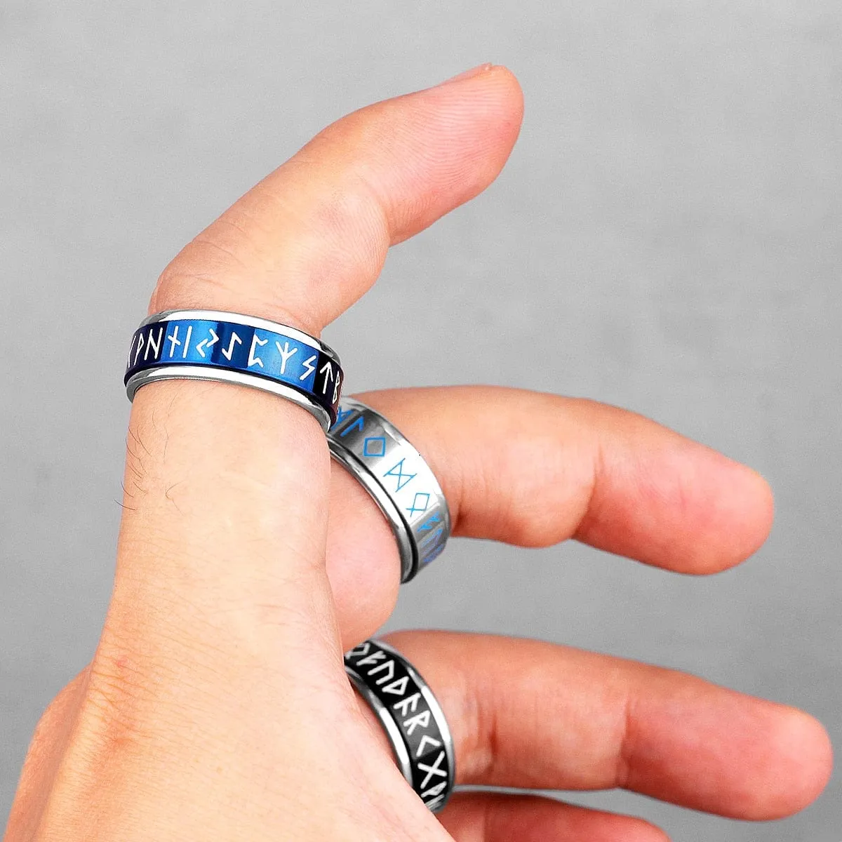 Magic Runes Luminous Spin Ring