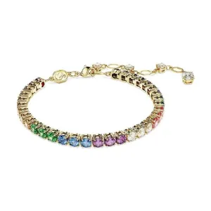 Matrix Gold-tone Plated Multicoloured Round Cut Tennis Bracelet 5685691