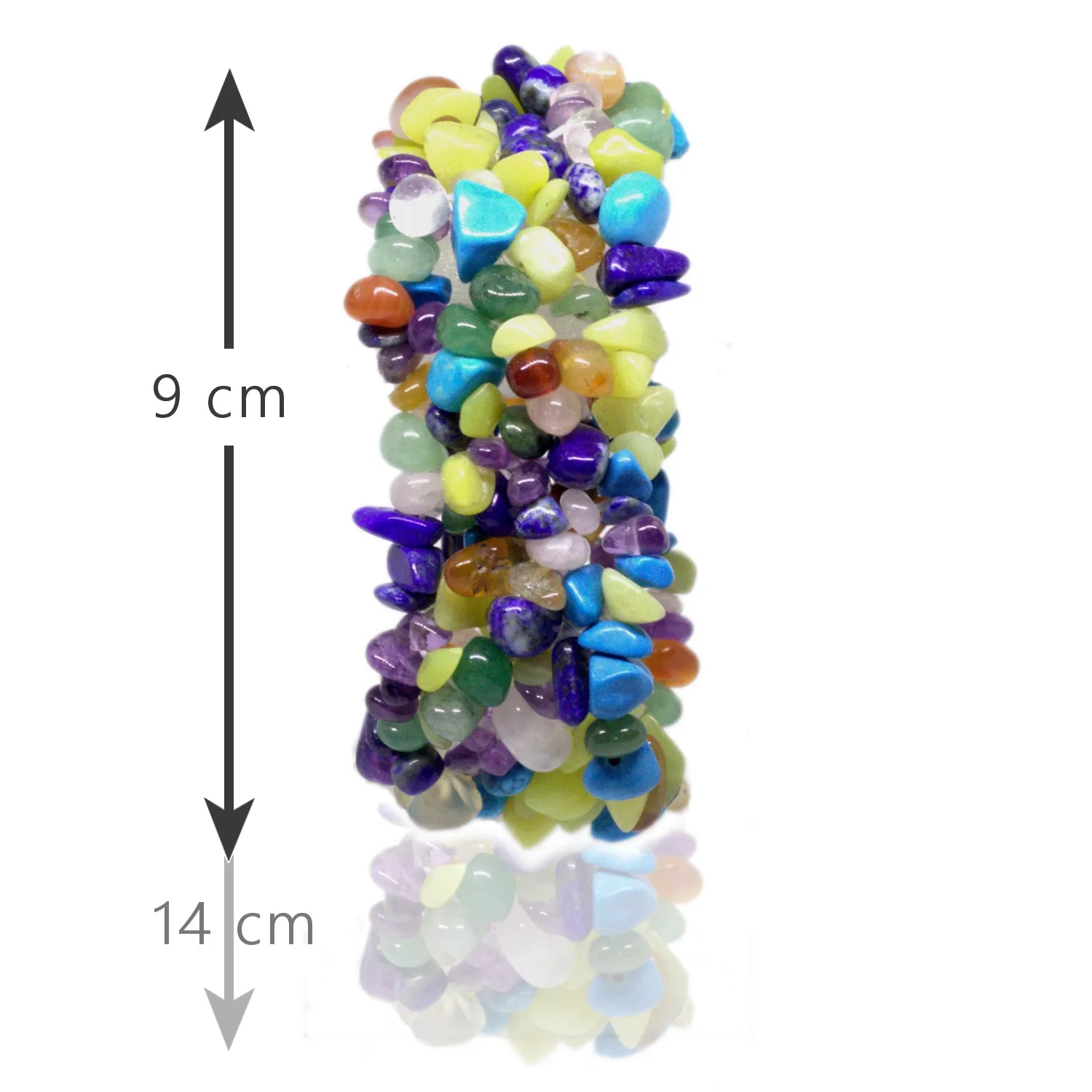 Multi Gemstone<br/>Elasticated Bracelet