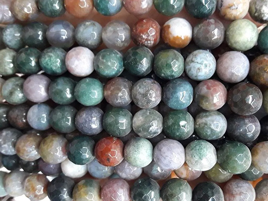 Multicolour Circular Semi Precious Agate Stones