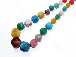 Multicolour Round Faceted Agate Stones