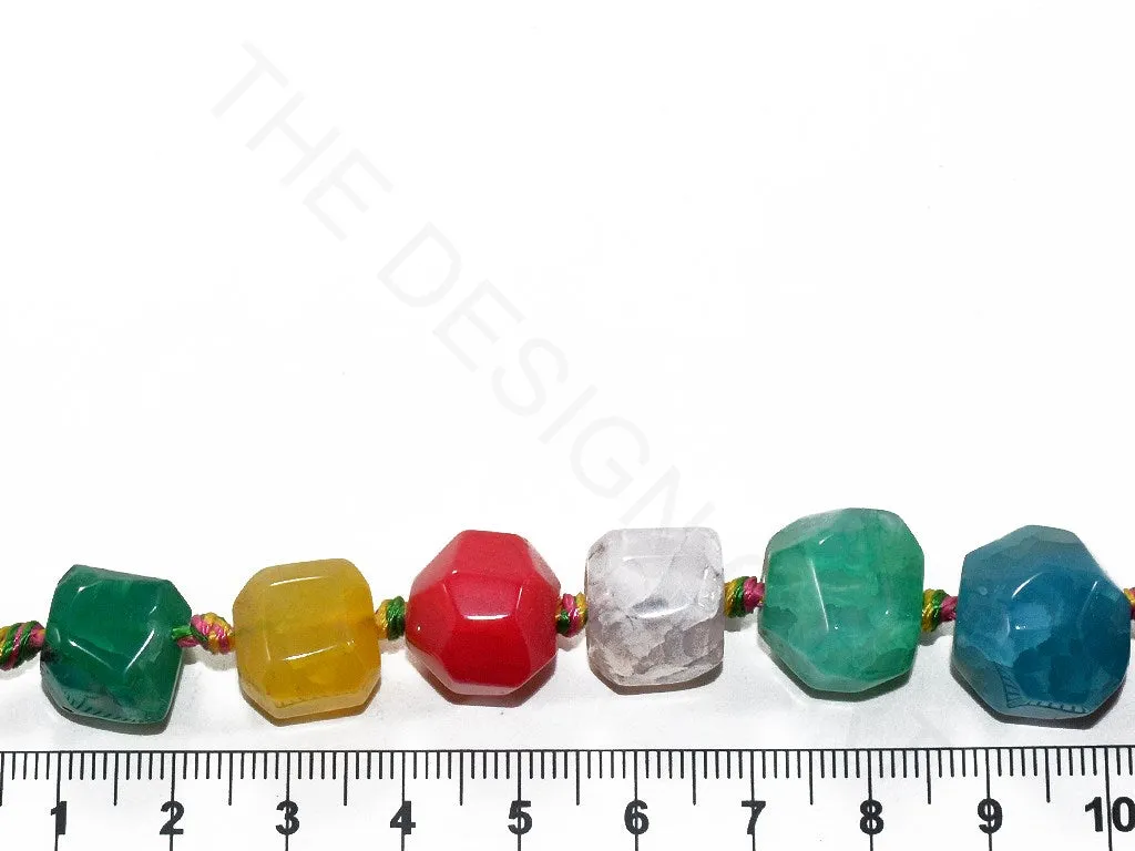 Multicolour Round Faceted Agate Stones