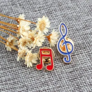 Music Notes Brooch / Pin Set - Set of 2 - Music Gift