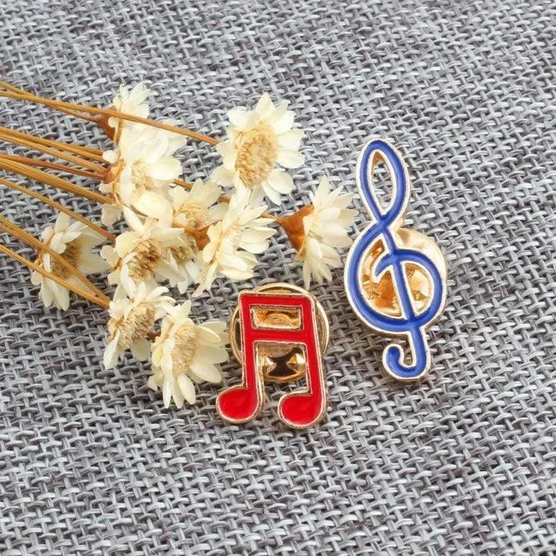 Music Notes Brooch / Pin Set - Set of 2 - Music Gift