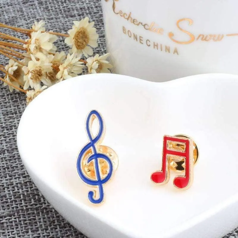 Music Notes Brooch / Pin Set - Set of 2 - Music Gift