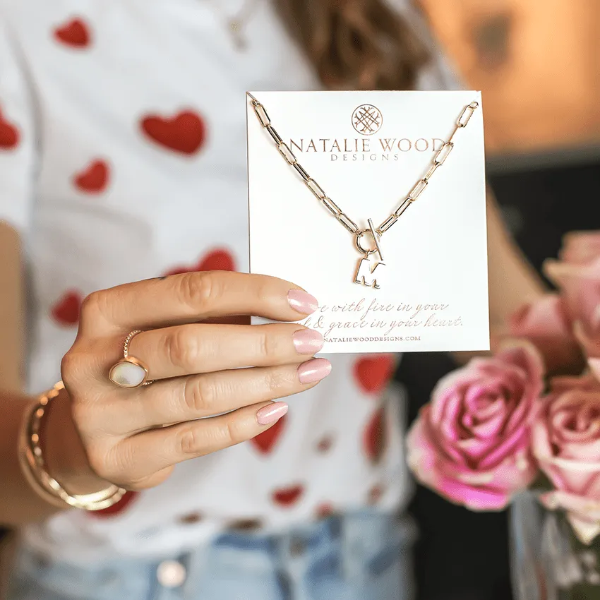 Natalie Wood - Toggle Initial Necklaces in Gold